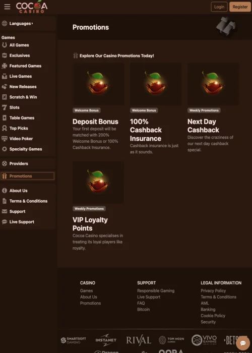 Willkommensbonus Cocoa Casino